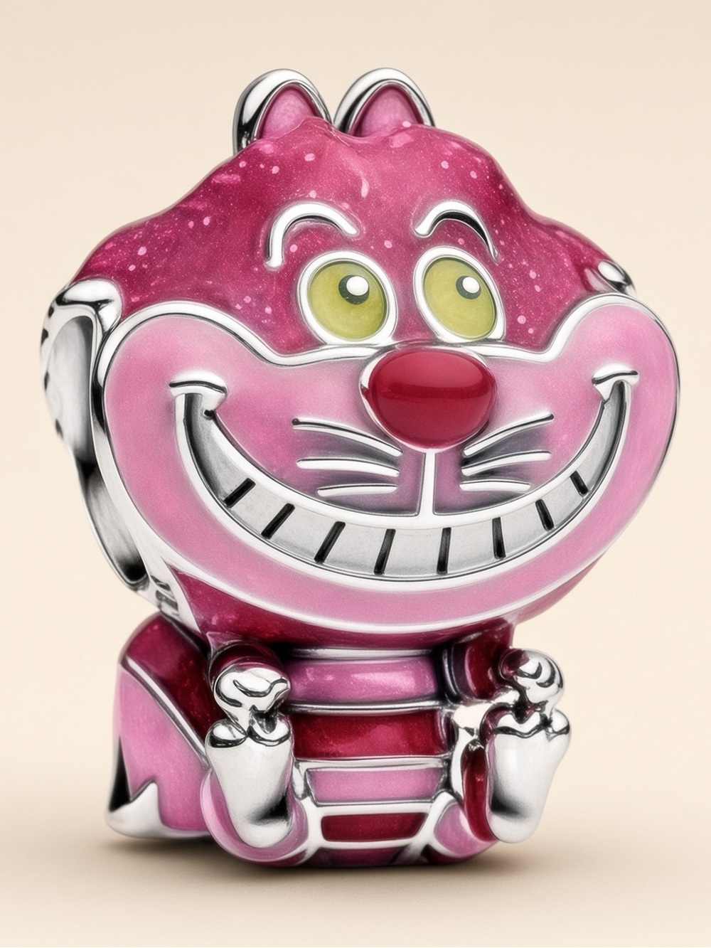 Pandora Pink Cheshire Cat Enamel Charm